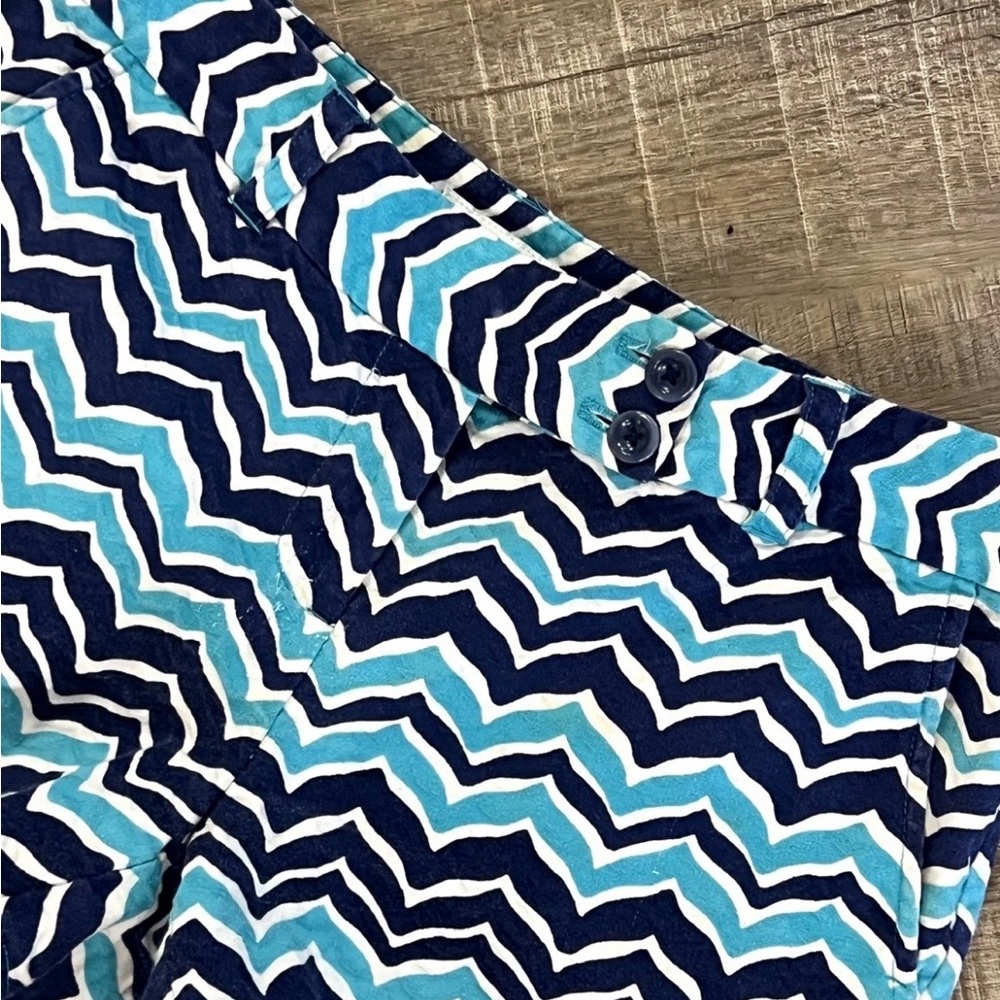Vineyard Vines Blue and White Chevron Women's Shorts size 4